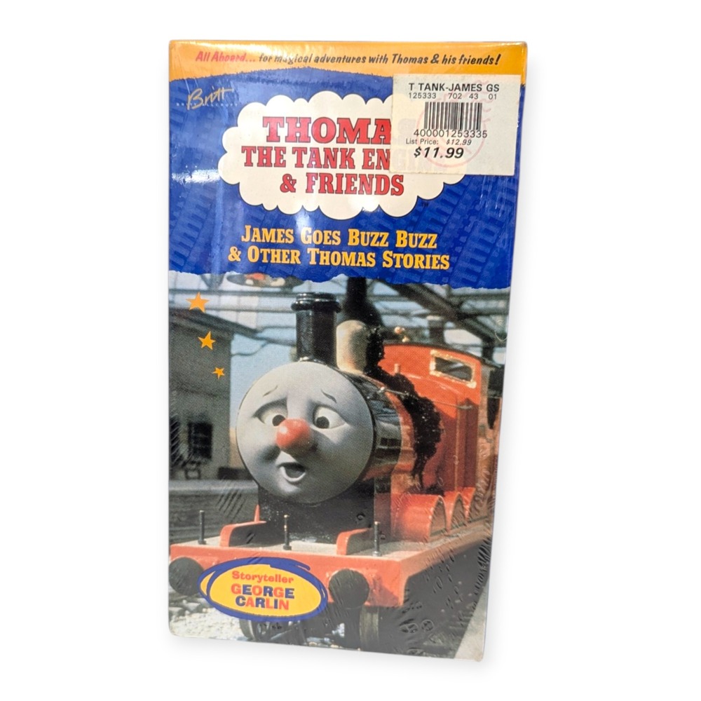 Thomas & Friends James Goes Buzz Buzz VHS 1993 George Carlin Sealed AB1210